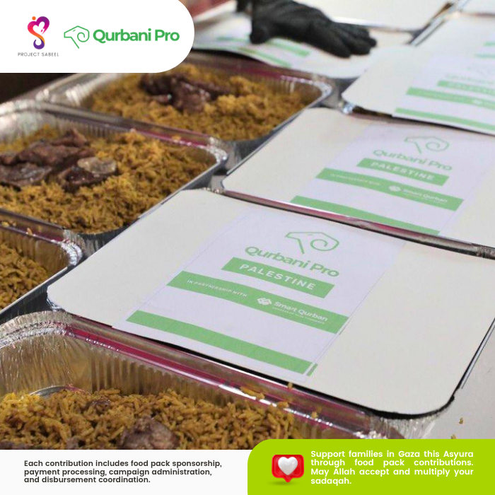 Asyura Gaza Food Packs Project Sabeel x Qurbani Pro