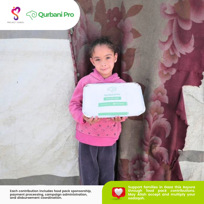 Asyura Gaza Food Packs Project Sabeel x Qurbani Pro